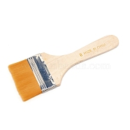 Bristle Paint Brush, Wood Handle, Blanched Almond, 15.8x5.6x0.65cm(TOOL-WH0134-34H)