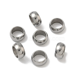 Tarnish Resistant 304 Stainless Steel Beads, Rondelle, Stainless Steel Color, 10x5mm, Hole: 7.5mm(STAS-E036-17)