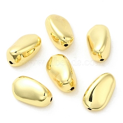 Rack Plating Brass Beads, Long-Lasting Plated, Lead Free & Cadmium Free, Twist Oval, Real 18K Gold Plated, 18.5x10.5x9mm, Hole: 1.6mm(KK-K364-15G)