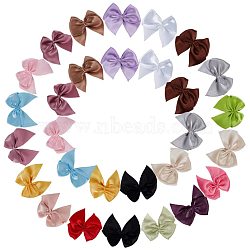 Handmade Woven Costume Accessories, Bowknot & Hair Bows, Mixed Color, 25~35x30~35x2~3mm, 270pcs/set(WOVE-NB0002-03)
