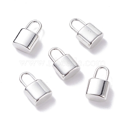 304 Stainless Steel Pendants, Padlock, Silver, 12.6~13.5x8x5mm, Hole: 4.5~5.5x3mm(STAS-P231-18S)