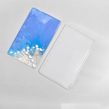 Notebook Mold, DIY Silicone Pendant Molds, Resin Casting Molds, For UV Resin, Epoxy Resin Jewelry Making, White, 18.3x11.2x0.5cm, Hole: 5mm, Inner: 17.6x10.6cm