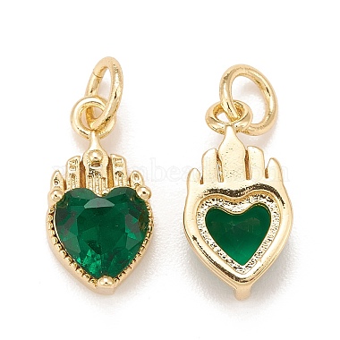 Brass Inlaid Clear Cubic Zirconia Charms(KK-A161-29G-B)-2