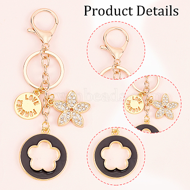 WADORN 2Pcs 2 Colors LOVE FOREVER Valentine's Day Gift Keychain(KEYC-WR0001-21)-4