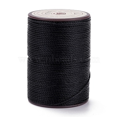0.8mm Black Waxed Polyester Cord Thread & Cord