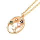 Colorful Cubic Zirconia Constellation Pendant Necklace(NJEW-H166-01A)-2