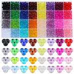 1280Pcs 32 Colors Transparent Acrylic Beads, Faceted, Mixed Shapes, Mixed Color, 8mm, 40pcs/color(TACR-SZ0001-20B)