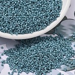 MIYUKI Delica Beads, Cylinder, Japanese Seed Beads, 11/0, (DB2315) Matte Opaque Glazed Nile Blue AB, 1.3x1.6mm, Hole: 0.8mm, about 10000pcs/bag, 50g/bag(SEED-X0054-DB2315)