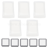 10Pcs 2 Styles Plastic Blank Ink Pads, No Ink Fingerprint, Uninked Ink Stamp Pad, for DIY Painting Scrapbooking Craft, with Sponge Inside, Mixed Color, 33~77x33~53x16.5~18mm, 5pcs/style(AJEW-GF0008-19)
