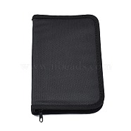 Oxford Cloth Zipper Storage Case, Carrying Case for Jewelry Making Tools, Black, 14x22x3cm(TOOL-C011-02)