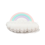 Silicone Focal Beads, Rainbow, 17x28x9mm, Hole: 2mm(SIL-R146-03B)