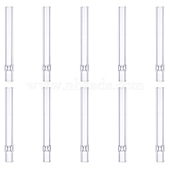 10Pcs Glass Pipe High Transparent Pipe Straight Glass Nozzle, Clear, 105x12mm, Hole: 8mm(AJEW-FH0002-15)