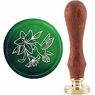 Brass Wax Seal Stamp with Handle, for DIY Scrapbooking, Bird Pattern, 89x30mm(AJEW-WH0184-0936)