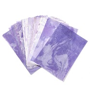 60 Sheets Water Ripple Scrapbook Paper Pads, for DIY Album Scrapbook, Background Paper, Diary Decoration, Medium Purple, 126x80x0.1mm(DIY-H164-01C)