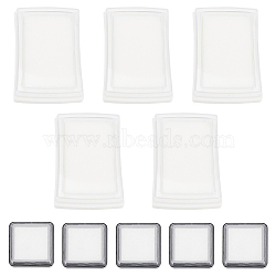 10Pcs 2 Styles Plastic Blank Ink Pads, No Ink Fingerprint, Uninked Ink Stamp Pad, for DIY Painting Scrapbooking Craft, with Sponge Inside, Mixed Color, 33~77x33~53x16.5~18mm, 5pcs/style(AJEW-GF0008-19)