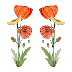 PVC Wall Stickers, Wall Decoration, Flower, 900x390mm, 2pcs/set(DIY-WH0228-883)