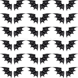 40Pcs 2 Style Demon Wing PU Leather Ornament Accessories, for DIY Clothing, Hat, Bag, Black, 79x43x3mm, 20pcs/style(FIND-GF0005-93C)