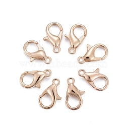 Zinc Alloy Lobster Claw Clasps, Parrot Trigger Clasps, Cadmium Free & Lead Free, Light Gold, 12x6mm, Hole: 1.2mm(X-E102-KCG)