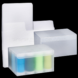 Removable Transparent Plastic Box, Rectangle, White, 12x9.5x7cm, Inner Diameter: 6.9x11.8cm(CON-WH0085-46)