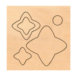 Wood Cutting Dies, with Steel, for DIY Scrapbooking/Photo Album, Decorative Embossing DIY Paper Card, Clover Pattern, 10x10x2.4cm(DIY-WH0169-25)