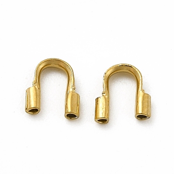 304 Stainless Steel Wire Guardian and Protectors, Golden, 5x4.5x1.2mm, Hole: 0.7mm