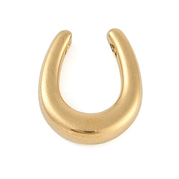 304 Stainless Steel Pendants, Horseshoe Charm, Golden, 16x14x4mm, Hole: 1.6mm