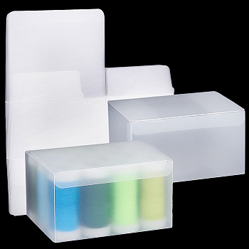 Removable Transparent Plastic Box, Rectangle, White, 12x9.5x7cm, Inner Diameter: 6.9x11.8cm