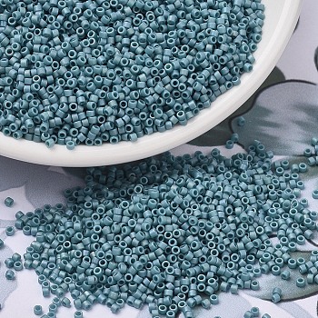 MIYUKI Delica Beads, Cylinder, Japanese Seed Beads, 11/0, (DB2315) Matte Opaque Glazed Nile Blue AB, 1.3x1.6mm, Hole: 0.8mm, about 10000pcs/bag, 50g/bag