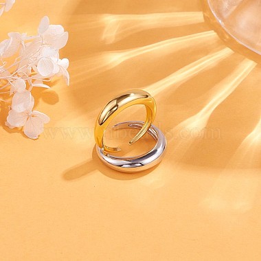 925 серебряное кольцо-манжета с простым ремешком и открытой лентой женское(JR863B)-5