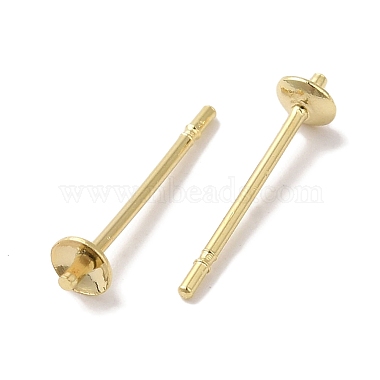 Brass Studs Earrings Finding(KK-K383-01A-G)-2