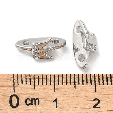 Brass Micro Pave Clear Cubic Zirconia Slide Charms(KK-P239-20P)-3