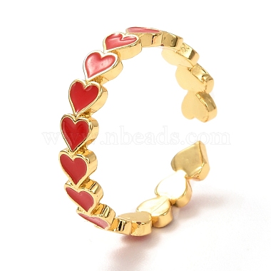 Heart Golden Cuff Rings for Valentine's Day(KK-G404-12)-4