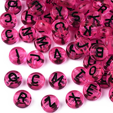 Camellia Flat Round Acrylic Beads