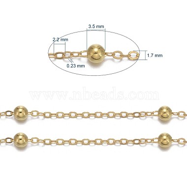 Brass Flat Oval Cable Chains(CHC018Y-G)-6