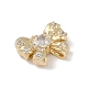 Brass Micro Pave Clear Cubic Zirconia Charms(KK-Z065-04G)-2