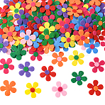 300Pcs Flower Non-Woven Accessories, Costume Hat Bag Ornament Accessories, Mixed Color, 26x26.5x1mm(DIY-SC0031-16A)