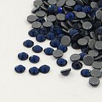 Glass Hotfix Rhinestone, Grade AA, Flat Back & Faceted, Half Round, Montana, SS10, 2.7~2.8mm, about 1440pcs/bag(RGLA-A019-SS10-207)