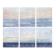 Chemical Fiber Oil Canvas Hanging Painting, Home Wall Decoration, Rectangle, Ocean Themed Pattern, 25x20cm, 1pc/style, 6 style, 6pcs/set(AJEW-WH0173-087)