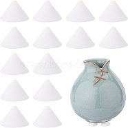 SUPERFINDINGS 40Pcs Porcelain Burning Kiln Branch Bases, Cone, White, 14.5x9mm, 40pcs/box(AJEW-FH0001-82)