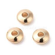 Brass Beads, Cadmium Free & Lead Free, Rondelle, Long-Lasting Plated, Light Gold, 5x2mm, Hole: 1.6mm(KK-B073-02C-LG)
