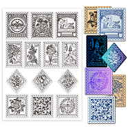 Custom PVC Plastic Stamps, for DIY Scrapbooking, Photo Album Decorative, Cards Making, Stamp Sheets, Film Frame, Mixed Shapes, 210x148x3mm(DIY-WH0371-0216)