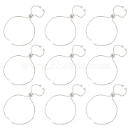12Pcs Rack Plating Brass Chain Link Bracelet Making, Long-Lasting Plated, Slider Bracelets Making, Real Platinum Plated, Single Chain Length: about 115~120mm(KK-HY0003-57P)