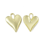 Alloy Pendants, Heart Charm, Light Gold, 34.5x25.5x3.5mm, Hole: 9x4mm(PALLOY-D014-08LG)