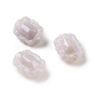 Opaque Acrylic Beads, Glitter Beads, Oval, Gainsboro, 18.5x13.5x9mm, Hole: 1.8mm, about 515pcs/500g(OACR-E015-07A)