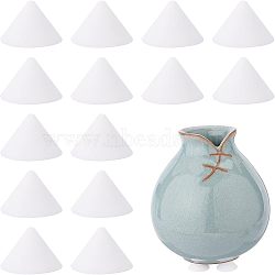 SUPERFINDINGS 40Pcs Aluminium Oxide Burning Kiln Branch Bases, Cone, White, 14.5x9mm, 40pcs/box(AJEW-FH0001-82)