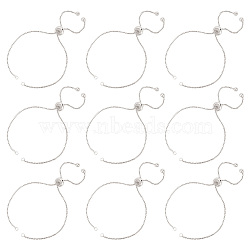 12Pcs Rack Plating Brass Chain Link Bracelet Making, Long-Lasting Plated, Slider Bracelets Making, Real Platinum Plated, Single Chain Length: about 115~120mm(KK-HY0003-57P)