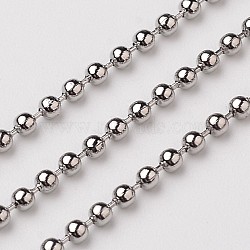 304 Stainless Steel Ball Chains, Stainless Steel Color, 1.5mm(X-CHS-A002B-1.5mm)