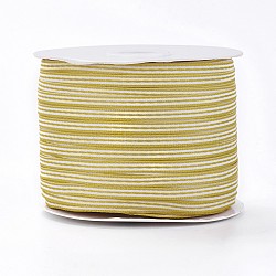 Nylon Ribbon, Stripe Pattern, For Jewelry Making, Goldenrod, 3/16 inch(5mm), 200yards/roll(182.88m/roll)(SRIB-I004-01D)