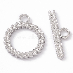 304 Stainless Steel Toggle Clasps, Ring, Stainless Steel Color, Ring: 18x15x1.5mm, Hole: 2.5mm, 9.5mm inner diameter, Bar: 6x20x1.5mm, hole: 2.5mm(STAS-G299-03P)