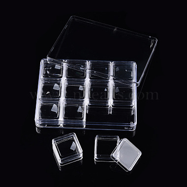 Conteneurs de stockage de perles en plastique de polystyrène rectangle(CON-N011-045)-4